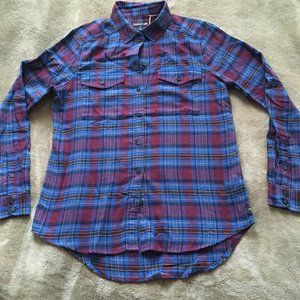 NWT Toad&Co Re-form Flannel Shirt - blue moon - S
